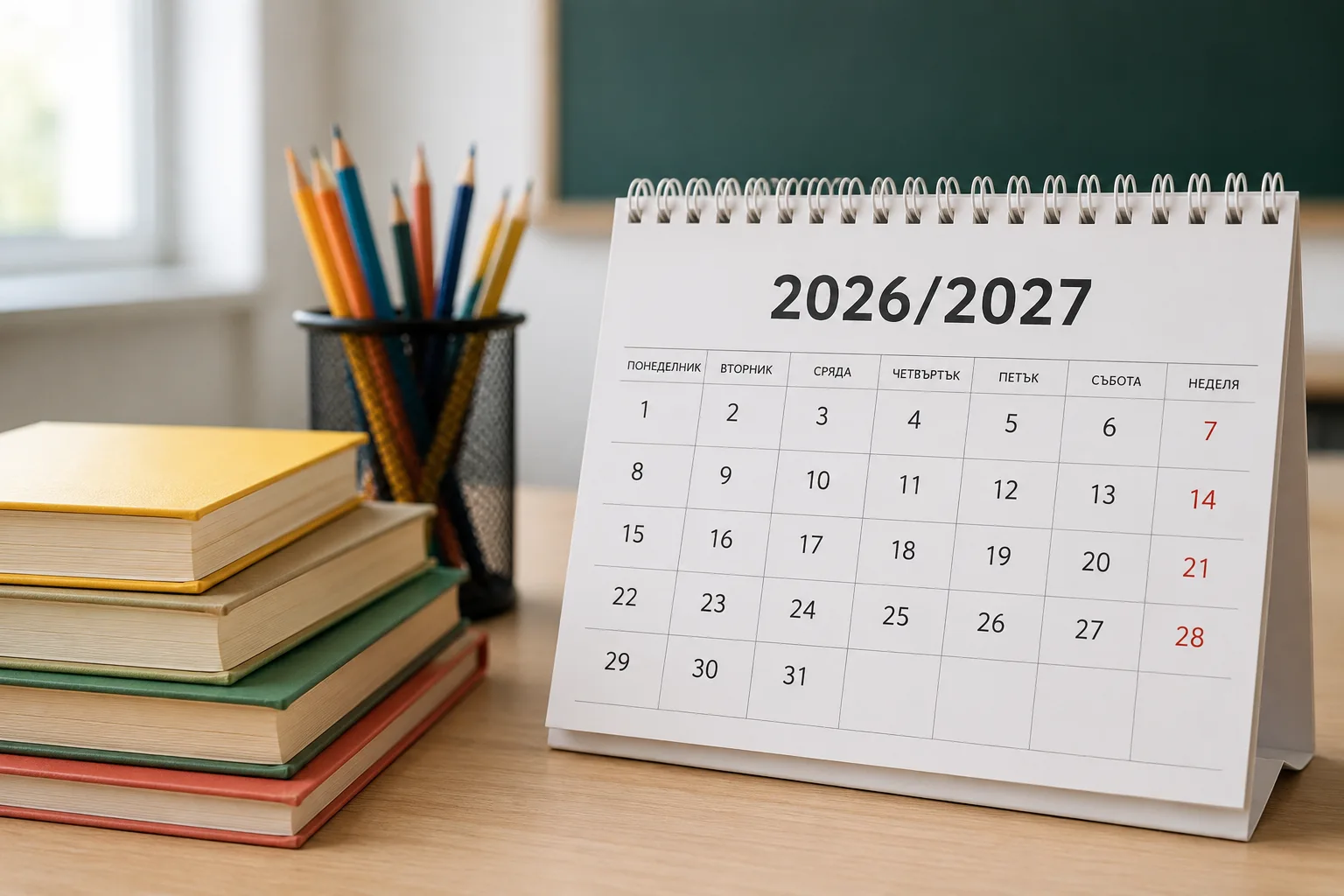 Кога ще почиват учениците през учебната 2026/2027 година?
